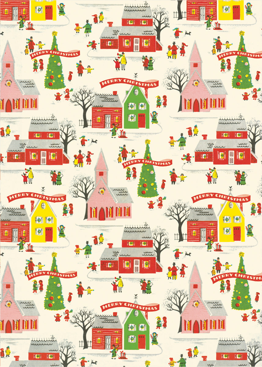 Cavallini & Co. Christmas Village Decorative Paper — Two Hands Paperie